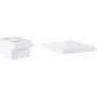 Zestaw Grohe Cube Ceramic miska WC wisząca bez kołnierza PureGuard z deską sedesową wolnoopadającą biały (3924500H, 39488000) zdj.1