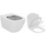 Ideal Standard Tesi miska WC wisząca Rimless z deską wolnoopadającą biała (T350301, T352701) zdj.1
