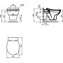Ideal Standard Contour 21 miska WC wisząca bez kołnierza dla dzieci biała S312801 zdj.2