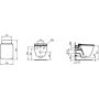 Zestaw Ideal Standard Strada II miska WC wisząca z deską wolnoopadającą biały (T299701, T360101) zdj.3