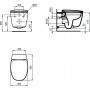 Ideal Standard Dea miska WC wisząca Rimless z deską sedesową biała T331701 zdj.2