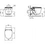 Ideal Standard Dea miska WC wisząca Aquablade z deską wolnoopadającą biała T348801 zdj.2