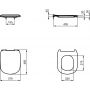 Zestaw Ideal Standard Tesi miska WC wisząca z deską wolnoopadającą biały (T007901,T352701)