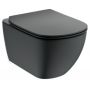 Ideal Standard Tesi miska WC z deską wolnoopadającą wisząca bez kołnierza czarny T3546V3 zdj.1