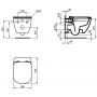 Ideal Standard Tesi miska WC wisząca bez kołnierza biały T536001 zdj.2