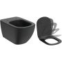 Ideal Standard Tesi miska WC wisząca z deską wolnoopadającą czarny mat (T0079V3, T3527V3) zdj.1