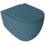 Isvea Infinity miska WC wisząca bez kołnierza niebieski mat 10NF02001-2P zdj.1
