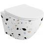 LaVita Sofi Slim Stone miska WC wisząca z deską sedesową wolnoopadającą biały zdj.1