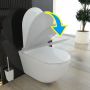 Rea Carter Rimless miska WC wisząca z deską wolnoopadającą Duroplast/Slim/ZM biały REA-C1400 zdj.5