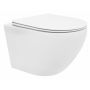 Rea Carlo Mini Rimless Flat miska WC wisząca z deską wolnoopadającą biała REA-C2760 zdj.1