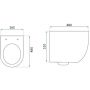 Rea Carlo Mini Rimless miska WC wisząca z deską wolnoopadającą Duroplast/Slim/ZM czarny mat REA-C8405 zdj.2