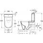 Villeroy & Boch Avento miska WC kompakt stojąca bez kołnierza Weiss Alpin 5644R001 zdj.2