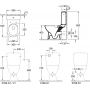 Villeroy & Boch O.Novo miska WC kompakt bez kołnierza lejowa CeramicPlus Weiss Alpin 5689R0R1 zdj.2