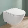 Villeroy & Boch Subway Universo TwistFlush Combi-Pack miska WC wisząca bez kołnierza CermicPlus z deską wolnoopadającą Weiss Alpin 4670T9R1 zdj.9