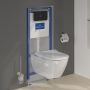 Zestaw Villeroy & Boch Subway 2.0 Combi-Pack stelaż podtynkowy miska WC wisząca z deską i przycisk czarny (92242700, 5614R2R1, 922490AN) zdj.4
