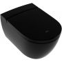 Villeroy & Boch ViClean Combi-Pack miska WC myjąca wisząca bez kołnierza CeramicPlus z deską Glossy Black V0E100S0 zdj.1