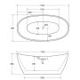 Besco Ayla wanna wolnostojąca 170x80 cm owalna dwukolorowa #WAS-170ABBI zdj.2
