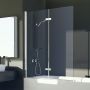 Besco Lumix parawan nawannowy 100x145 cm dwuskrzydłowy szkło przezroczyste PL-2S zdj.4