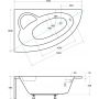 Besco Natalia wanna narożna 150x100 cm lewa biała #WAN-150-NL$ zdj.2