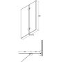 Besco Lumix parawan nawannowy 100x145 cm dwuskrzydłowy szkło przezroczyste PL-2S zdj.2