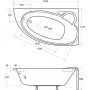 Besco Finezja Nova wanna narożna 170x110,5 cm lewa biała #WAF-170-NL zdj.2