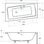 Zestaw Besco Infinity wanna narożna 160x100 cm asymetryczna lewa z obudową (#WAI160NL, OAI160NS) zdj.3