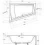 Besco Intima wanna narożna 169,5x125 cm lewa biała #WAID-170-NL zdj.2