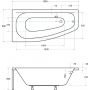 Zestaw Besco Luna wanna narożna 150x80 cm lewa z obudową (#WAL150NL, OAL150NL) zdj.3
