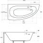 Zestaw Besco Milena wanna narożna 150x70 cm lewa z obudową (#WAM150NL, OAM150NL) zdj.3