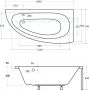 Besco Milena wanna narożna 149,5x74 cm prawa biała #WAM-150-NP$ zdj.2