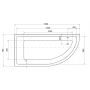 Zestaw Besco Praktika wanna narożna 150x70 cm lewa z obudową (#WAP150NL, OAP150NL) zdj.3