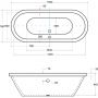 Besco Victoria wanna owalna 159x76 cm owalna biała #WKV-160-WZ zdj.2