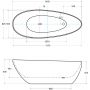Besco Goya XS wanna wolnostojąca 140,5x62,5 cm owalna biała #WMD-140-GKG zdj.2