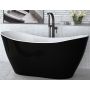 Besco Viya wanna wolnostojąca 158x70,5 cm owalna biała-czarna-dwukolorowa #WMD-160-VBW zdj.3