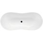 Besco Viya Matt wanna wolnostojąca 170x72 cm owalna z korkiem klik-klak biała #WMMB-170VKW zdj.4