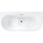 Corsan Mono wanna przyścienna 160x74 cm owalna biała E030LGL zdj.3