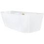 Corsan Mono wanna przyścienna 160x74 cm owalna biała E030LGL zdj.4