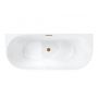 Corsan Mono wanna przyścienna 160x75 cm owalna biała E-029LGL zdj.3