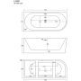 Corsan Intero wanna narożna 150x75 cm prostokątna biała E230MLRG zdj.2