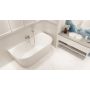 Invena Glamour wanna przyścienna 170x80 cm owalna biała AN-02-12U zdj.3