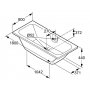 Wanna akrylowa 180 x 80 cm Kludi Esprit 56 BW8 43 zdj.2