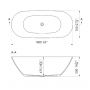 Lavaberg Gunnar wanna wolnostojąca 160x70 cm owalna biała 663133161003 zdj.2