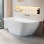 Lavaberg Lykke wanna przyścienna 170x80 cm owalna biała 663134171003 zdj.6