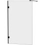 New Trendy Oxia Black parawan nawannowy 70 cm 1-częściowy czarny mat/szkło przezroczyste AXJ-1322-WP zdj.1