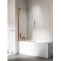 New Trendy Smart Copper Brushed parawan nawannowy 80 cm 2-częściowy miedź szczotkowany/szkło przezroczyste EXK-7800-WL zdj.3