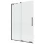 New Trendy Smart Gunmetal Brushed parawan nawannowy 80 cm 2-częściowy gunmetal szczotkowany/szkło przezroczyste EXK-7957-WL zdj.1
