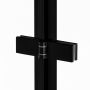 New Trendy Superia Black parawan nawannowy 100 cm 2-częściowy prawy profile czarny półmat/wzór kratka P-0055