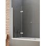 New Trendy New Soleo parawan nawannowy 110 cm 2-częściowy prawy chrom połysk/szkło przezroczyste P-0083 zdj.1