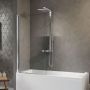 Novellini Aurora 1 parawan nawannowy 80 cm chrom/przezroczyste AURORAN180-1K zdj.4