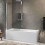 Novellini Aurora 1 parawan nawannowy 85 cm chrom/przezroczyste AURORAN185-1K zdj.4